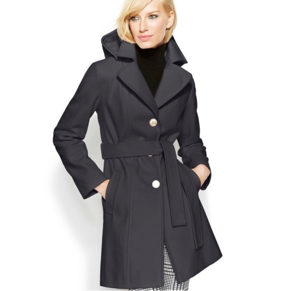 Michael Kors wool blend coat, size 4, grey